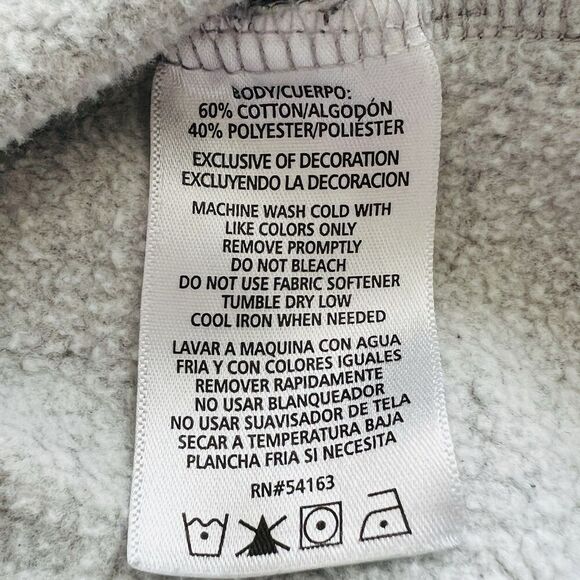 Calvin Klein Gray Leopard Print Turtleneck Cropped Sweatshirt Size Small - Picture 8 of 8